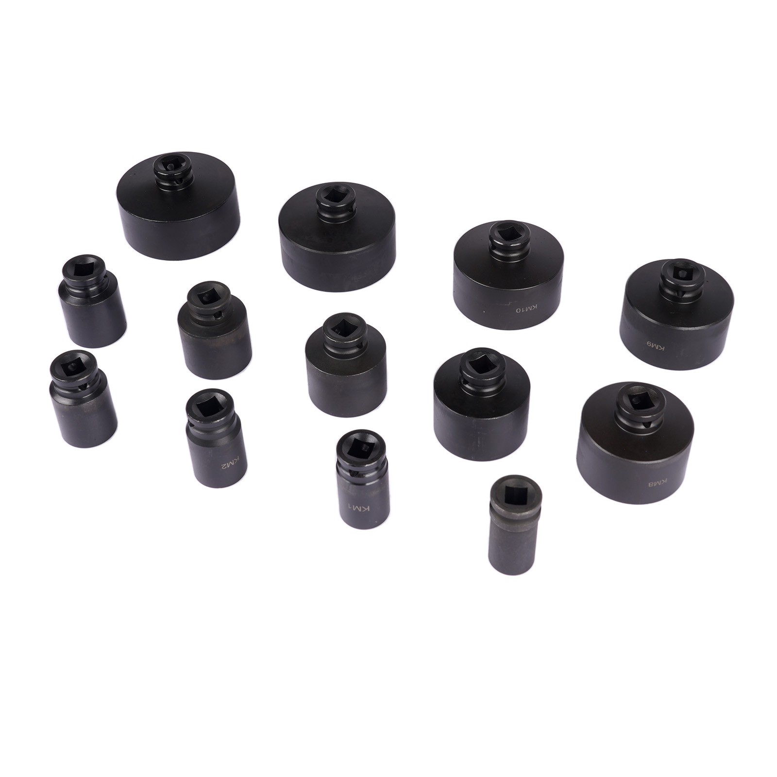 13pc Spindle Nuts Socket Kit Ball Joints Axle Locknut Remove Install Locking Hub
