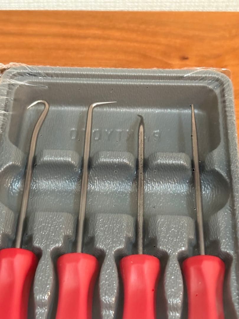 SNAP-ON TOOLS Mini Pick Tool 4-Piece Set ASA204BR Red