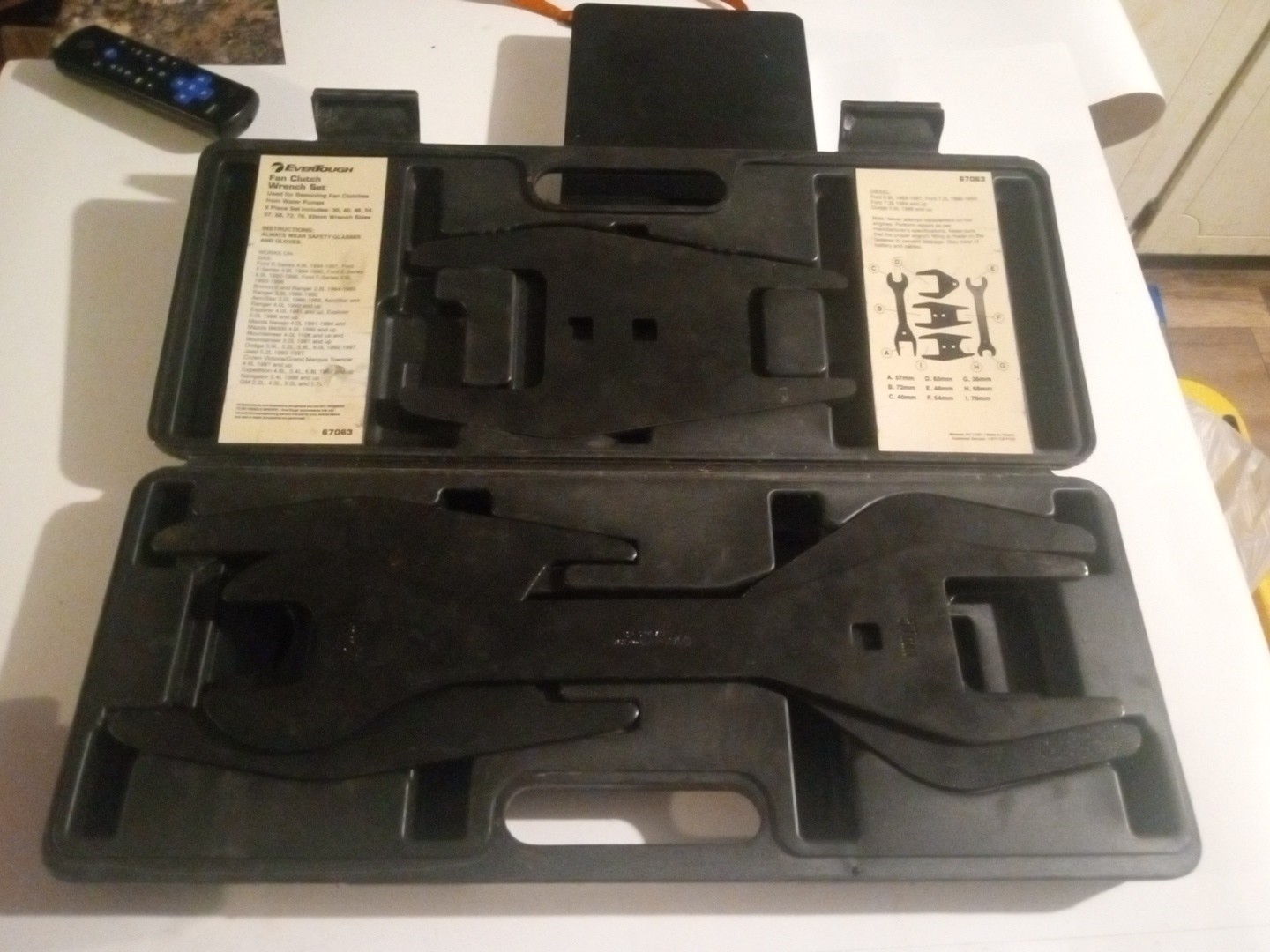 EverTough #67063 Fan Clutch Wrench Set With Case