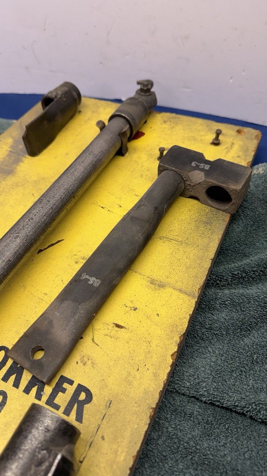Vtg Morgan Manufacturing No.9 Nokker Kit Mounted on Board Slide Hammer Auto Body