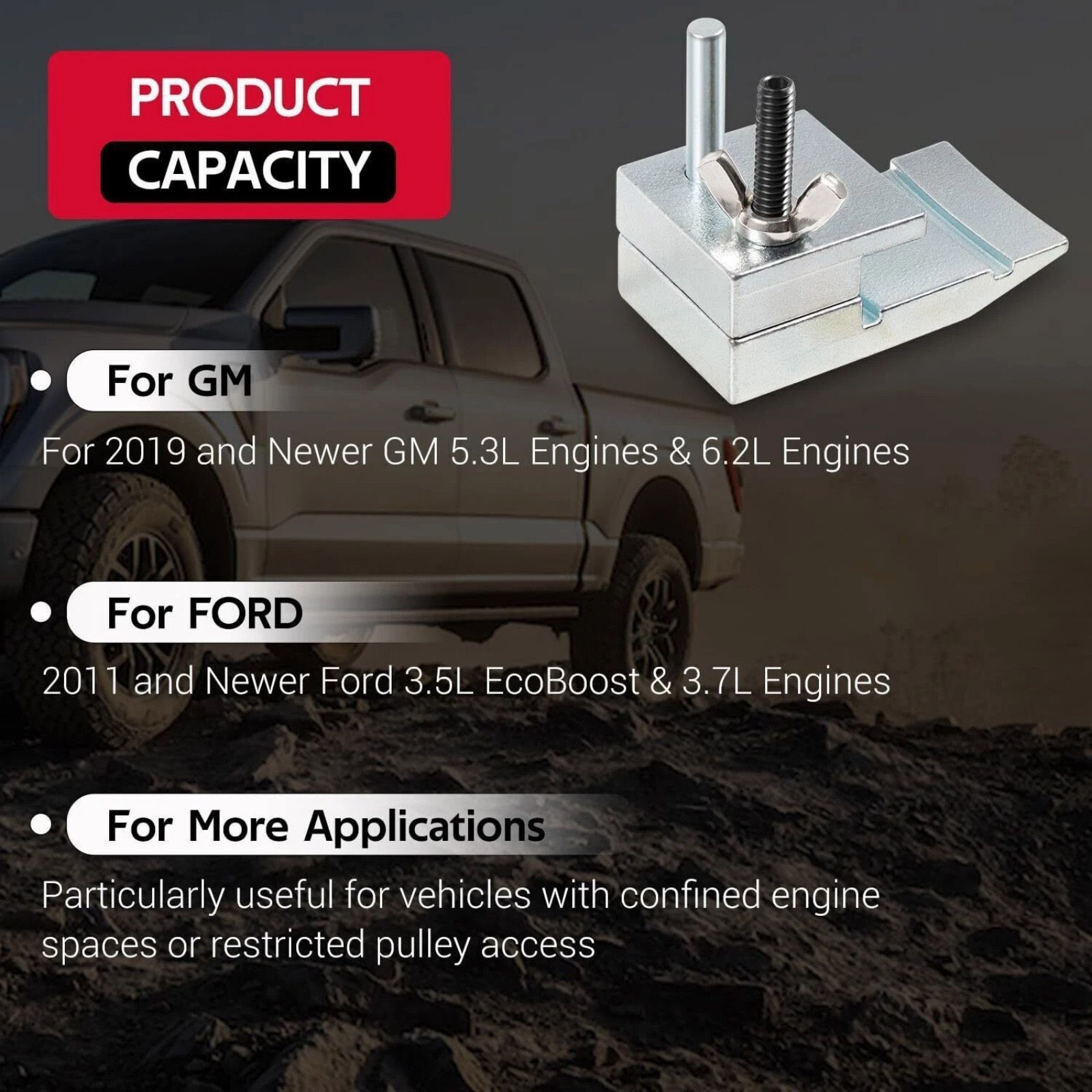 High Quality 59350 Stretch Belt Installer for Extra-Deep Pulleys, Ford 3.5L 3.7L