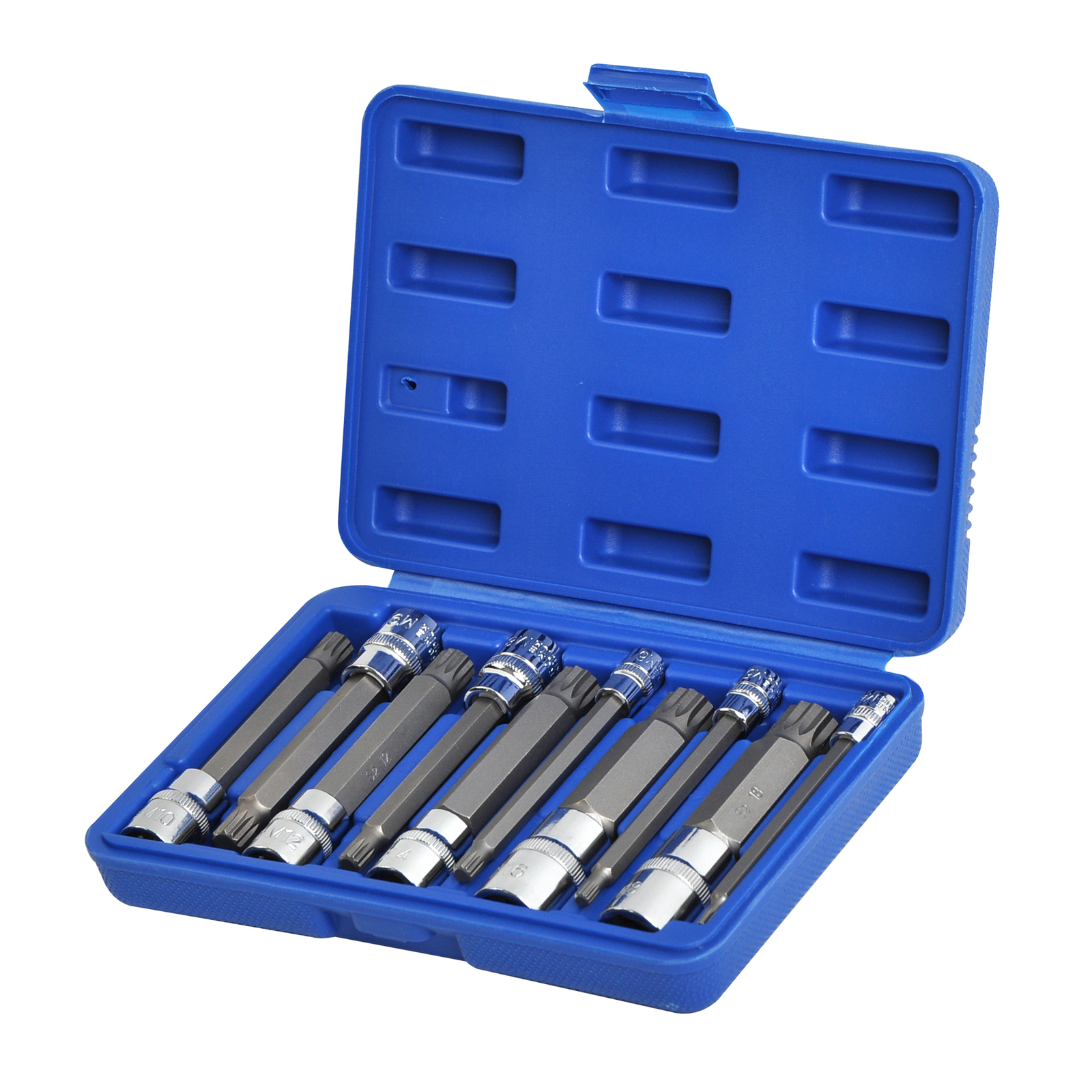 XZN Triple Square Long Spline Socket Bit Set 1/4″ 3/8″ 1/2″ Tamper Proof 10pc