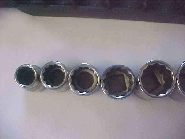 Craftsman Tools 9Pc. 3/8″ Drive 12Pt. Socket Set 3/8″-7/8″, #34438 USA G&V Vtg