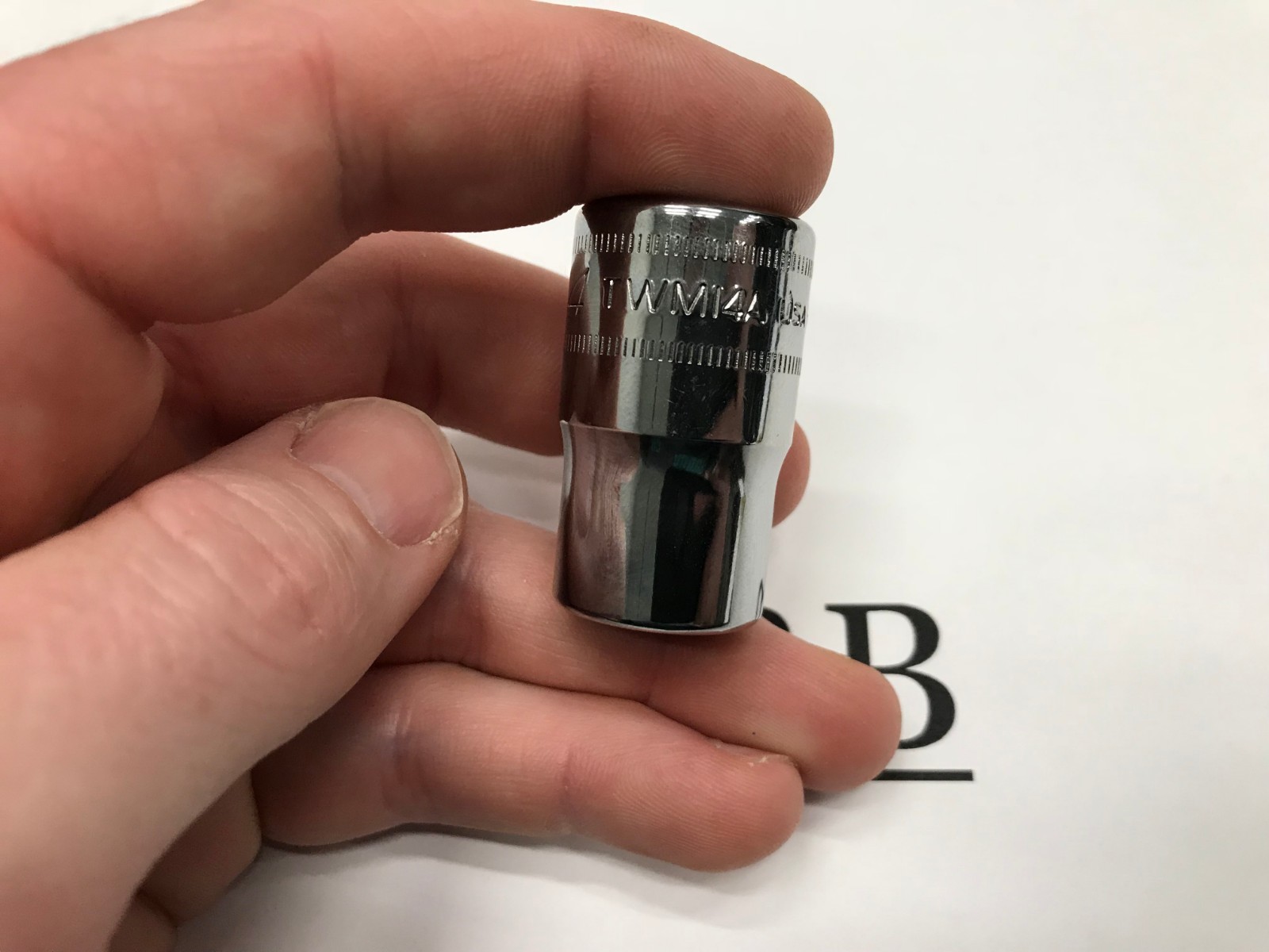 Snap-on Tools USA NEW 1/2″ Drive 14mm Metric Shallow 6PT Chrome Socket TWM14A