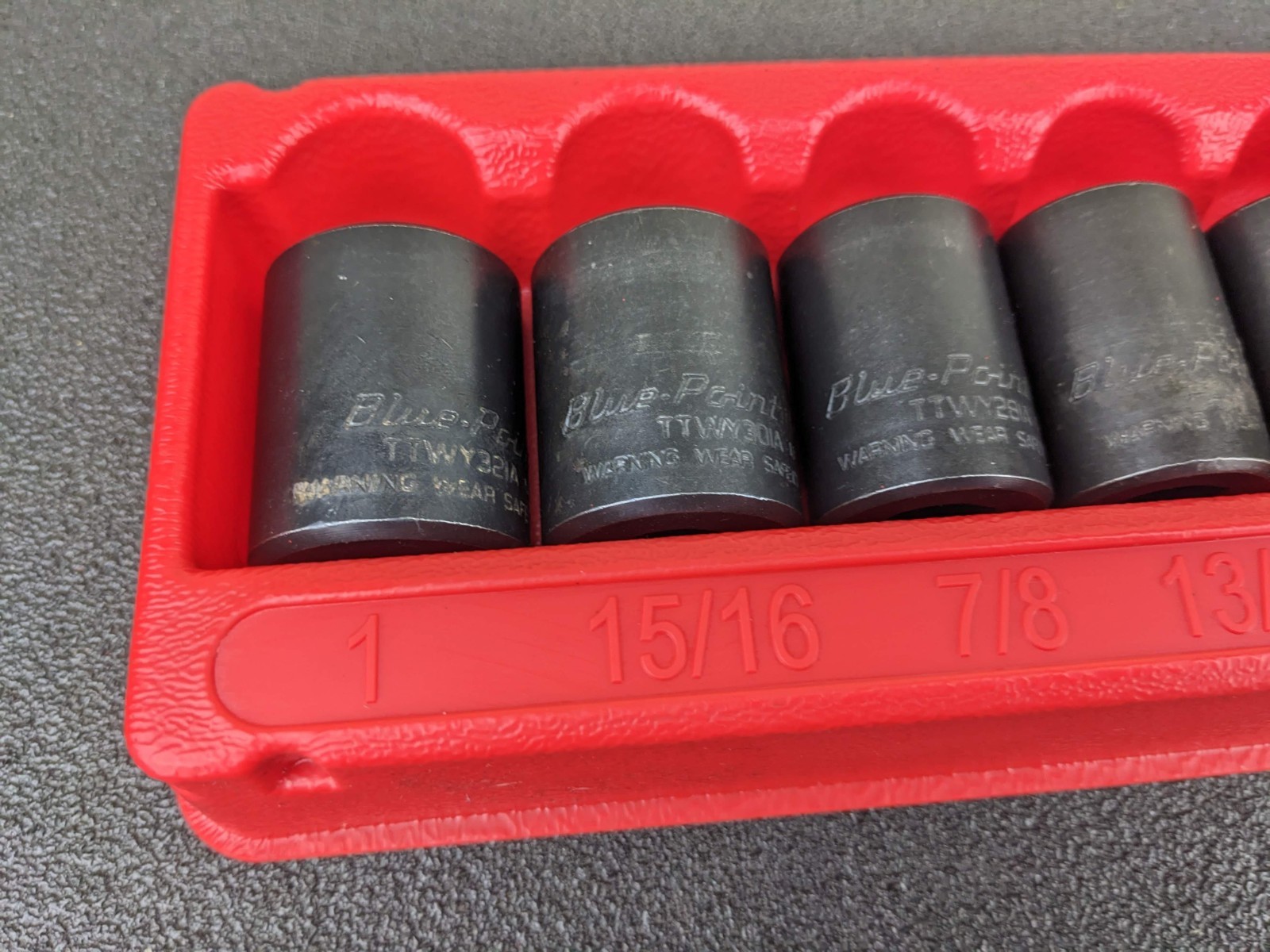 #bp378 Blue Point 305TTWYA 1/2″ Shallow Twist Impact Turbo Socket Set 3/4″ – 1″