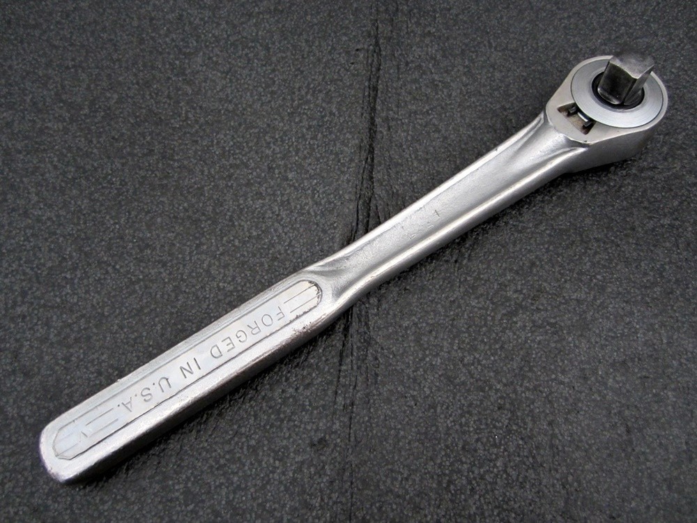 Vintage Craftsman 1/2″ Drive Ratchet 44970 Oil Port =V= Flying V Made in USA