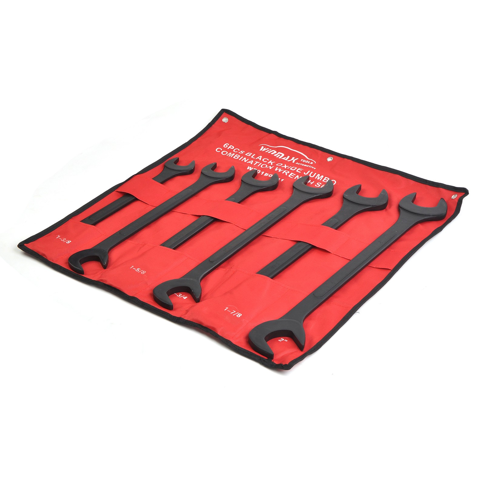6pc Jumbo SAE Raised Panel Black Oxide Angle Wrench Tool Set Heat-treated B0541