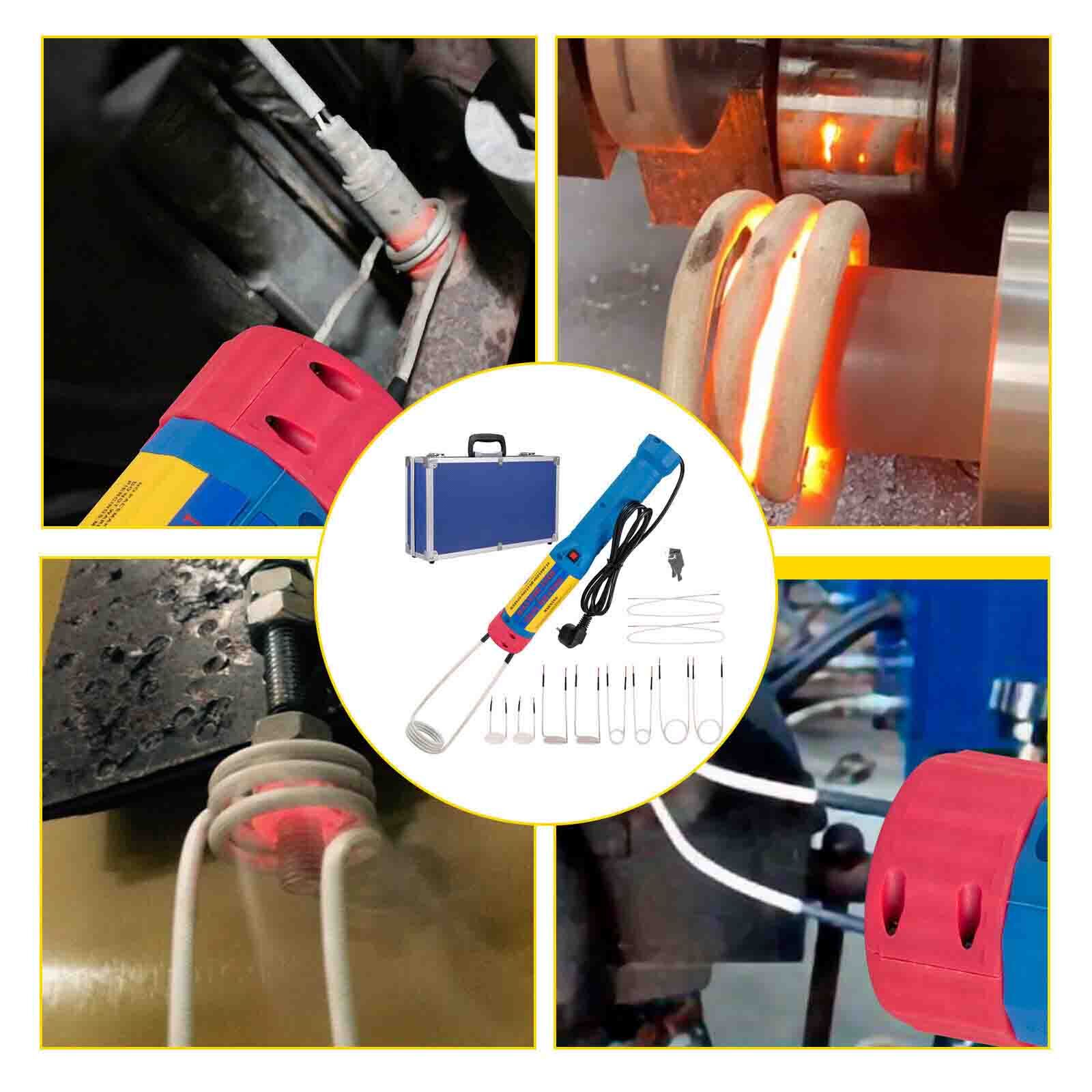 240V 1000W Magnetic Induction Heater Kit for Automotive Flameless Heat 10 Coils