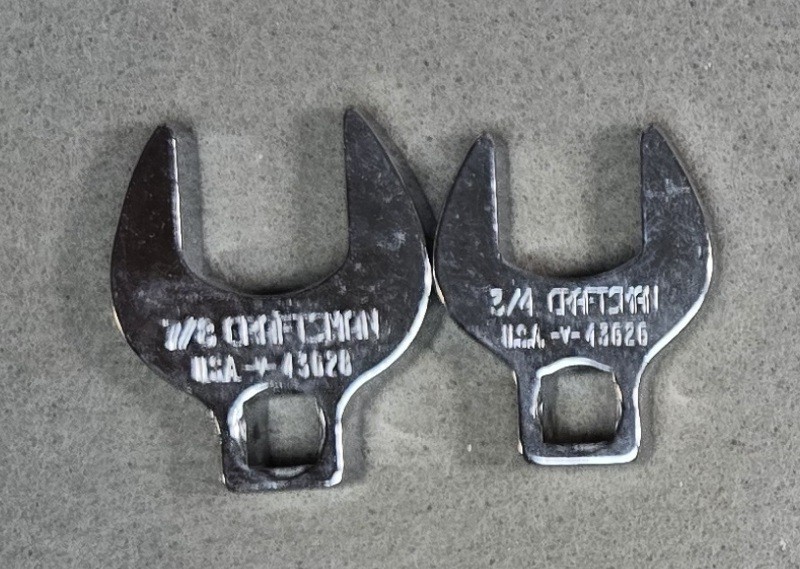 12pc Sears Craftsman USA Crowfoot Wrenches / 6-SAE & 6-Metric NOS