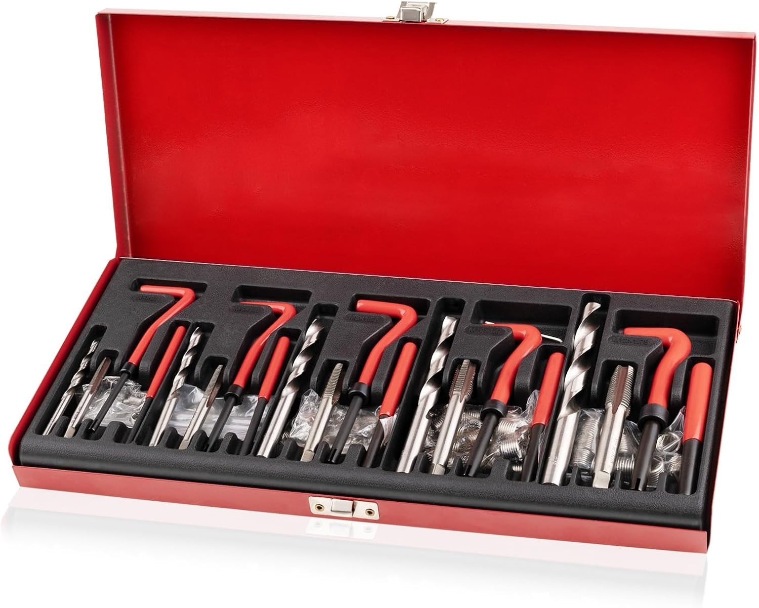 M5 M6 M8 M10 M12 Helicoil Thread Repair 131Pcs Set & Metric Rethreading Tool Kit