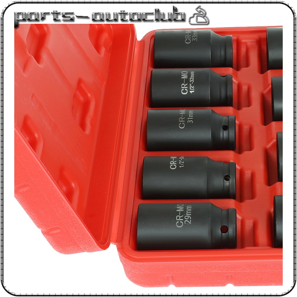 Deep Impact Socket Kit 1/2″ Drive Metric Axle Hub Nut Socket 29-38mm 9 PCS