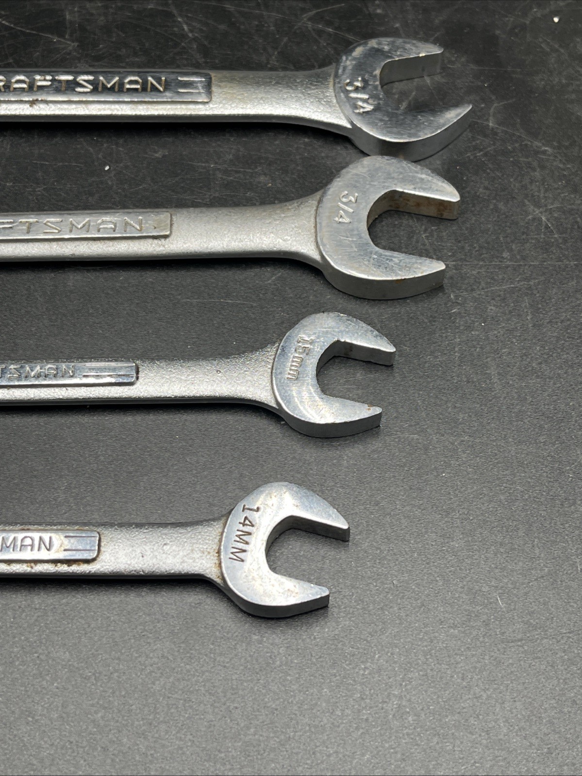 Craftsman Combination/Open Wrenches Metric/SAE Mixed series Lot of 4