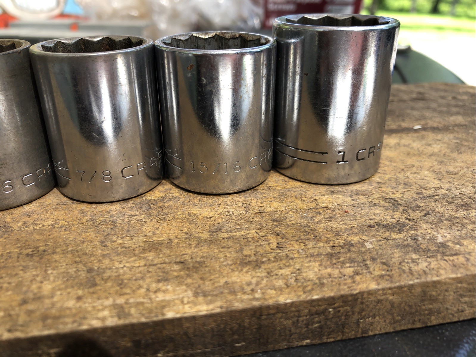 Craftsman “V” Series 1/2 Drive 12 Pt Socket Set 7/16-1” USA 10 Pcs Old No Number