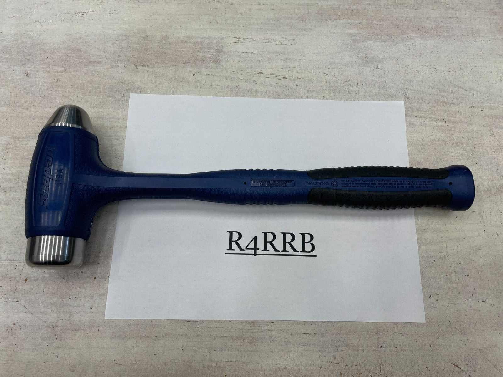 Snap-on Tools USA NEW 40oz/1125g POWER BLUE Soft Grip DeadBlow Hammer HBBD40MB