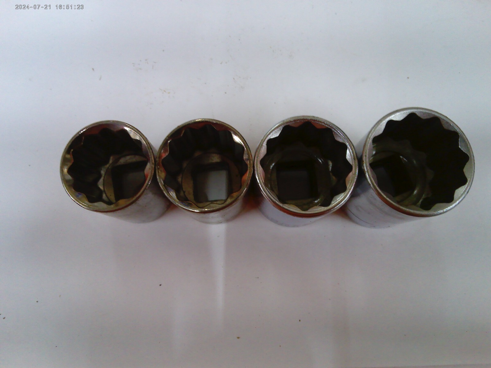 USA Craftsman 4 Sockets 13/16”7/8”15/16” 1 12 Point 1/2” Drive SHALLOW BIN F/S