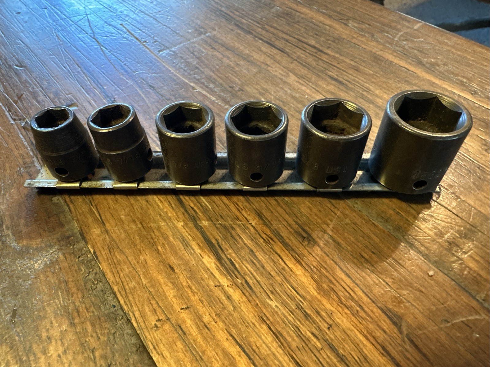 S-K SK Tools USA 6PC 3/8″ DRIVE Shallow Impact Socket Set 3/8”- 11/16″ SAE 6PT