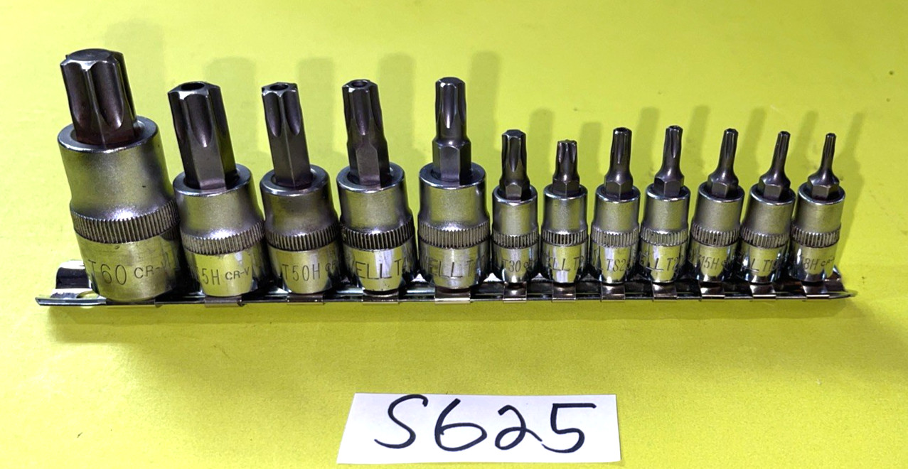 CORNWELL TOOLS 12 PIECE MULTI DRIVE TORX BIT SOCKET DRIVER SET TAMPER RESISTANT
