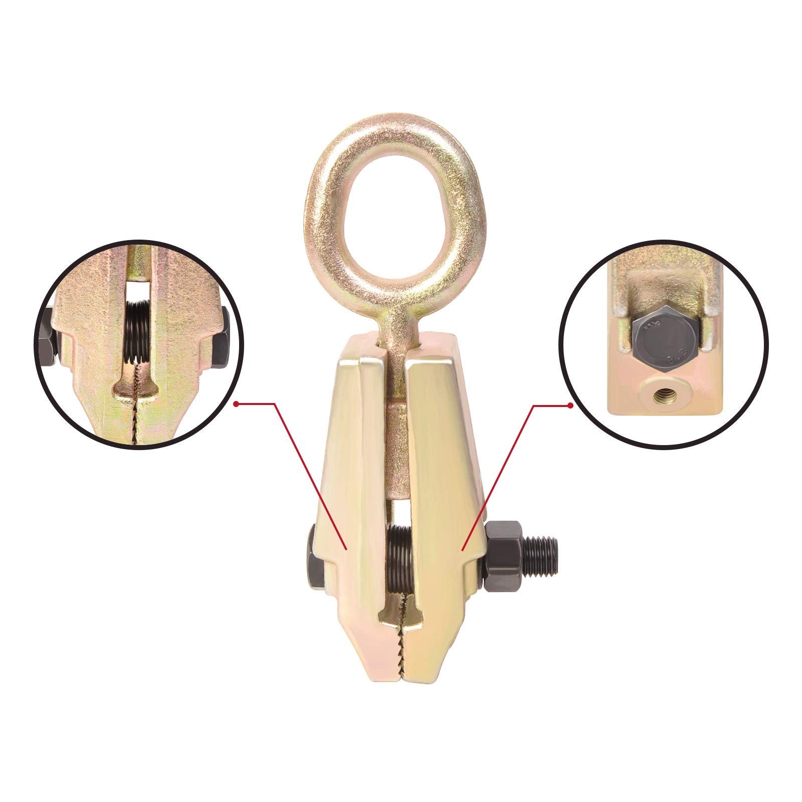 Self-tightenin​g 5 Ton Frame & Body Repair Small Mouth (TWO-WAY) Pull Golden