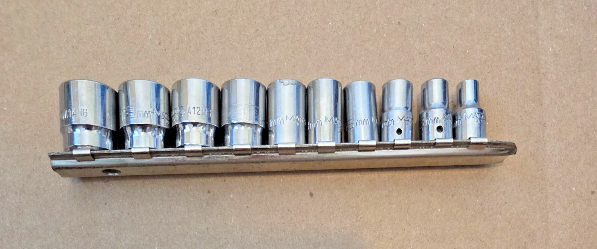 MATCO 1/4″ DRIVE SOCKET SET A5M6 – A14M6 METRIC 5MM-14MM 10 PIECE SET NICE 6PT
