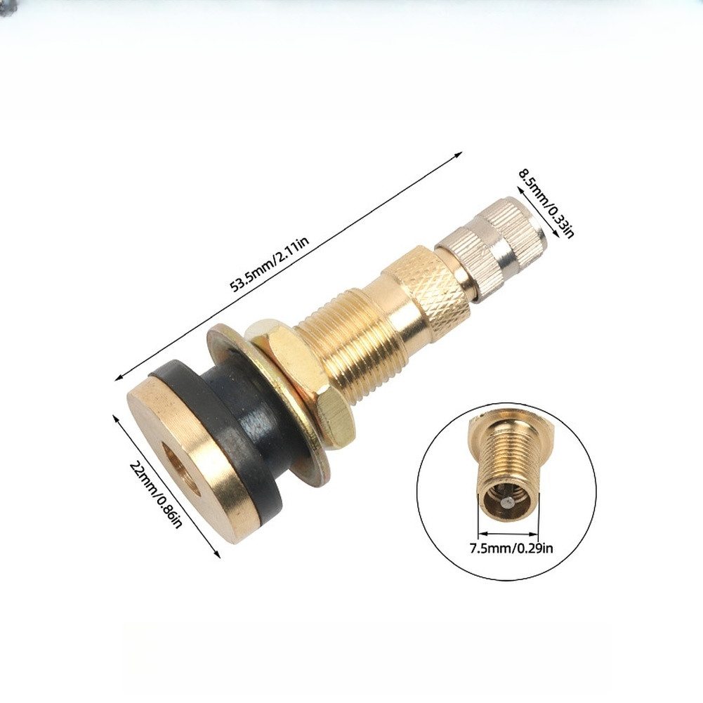 TR618A Brass Valve Stem 10 Pack Fits 15.8mm Hole for Grader and Excavator