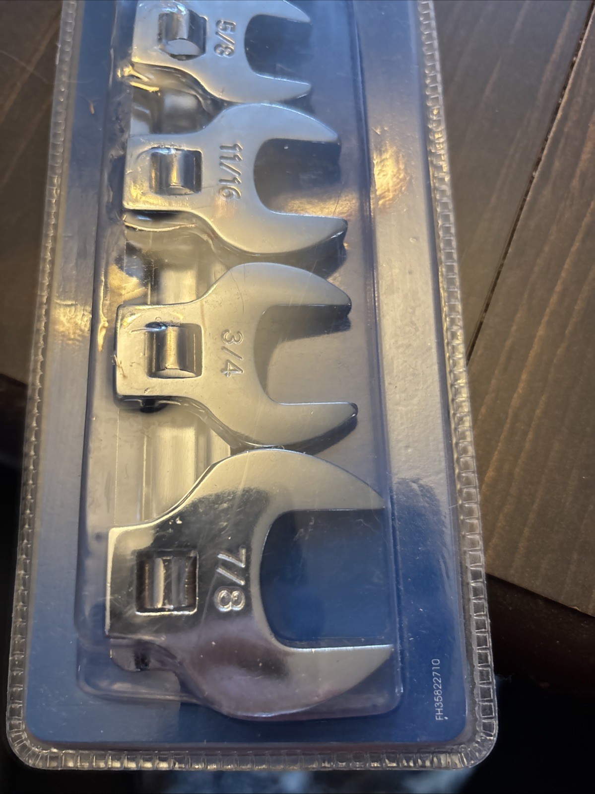 Eight Piece Diehard Open End Wrench Set 3/8 Drive. Sizes 3/8 Through 7/ 8