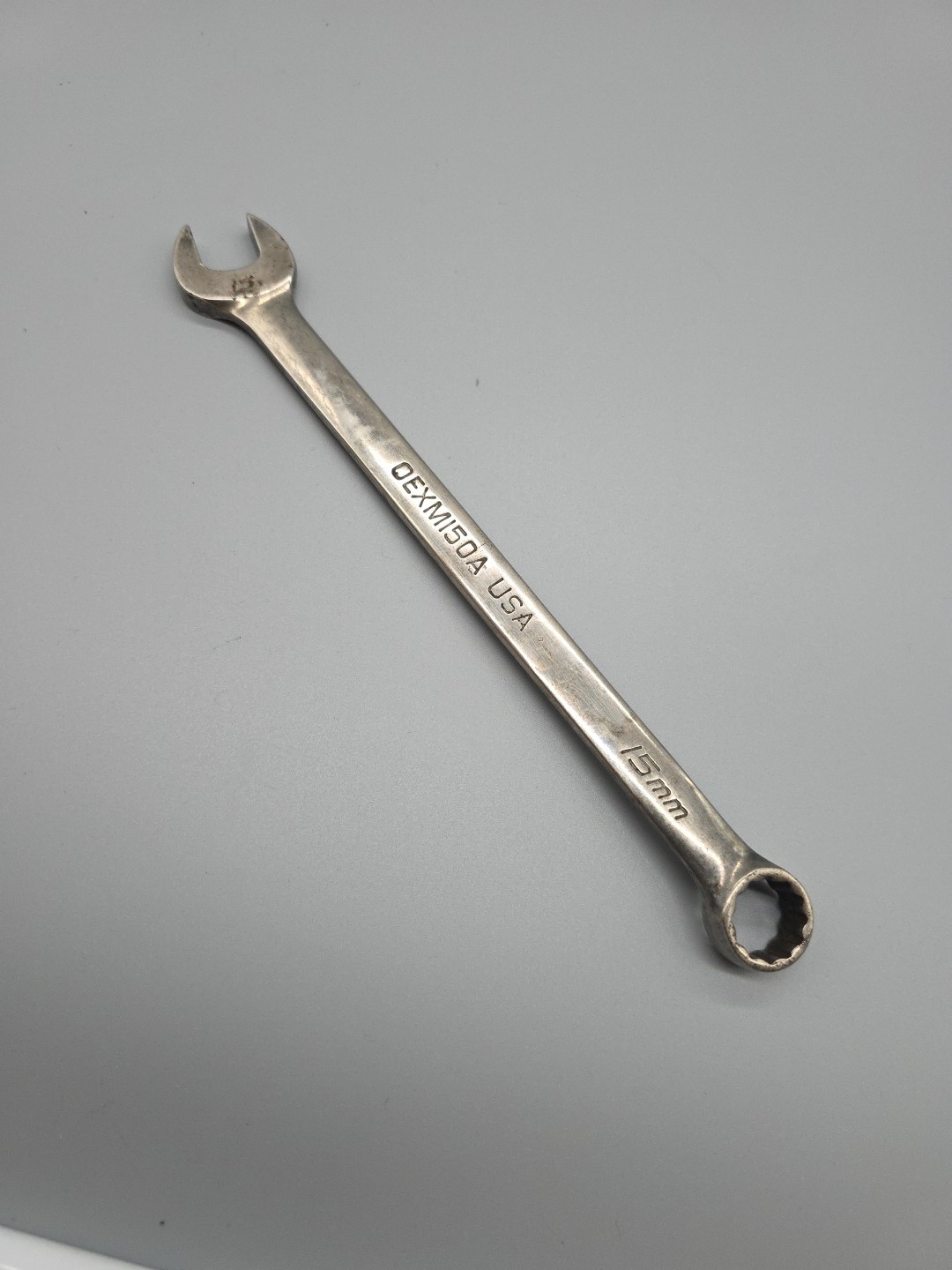 Snap-on Tools 15mm 12pt Standard Length Combination Wrench OEXM150A USA