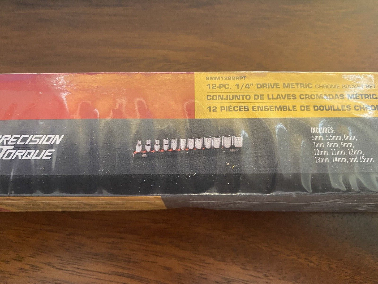 Mac Tools – 12-PC. 1/4″ Drive Metric Non-Slip Socket Set – 6-PT. SMM126BRPT