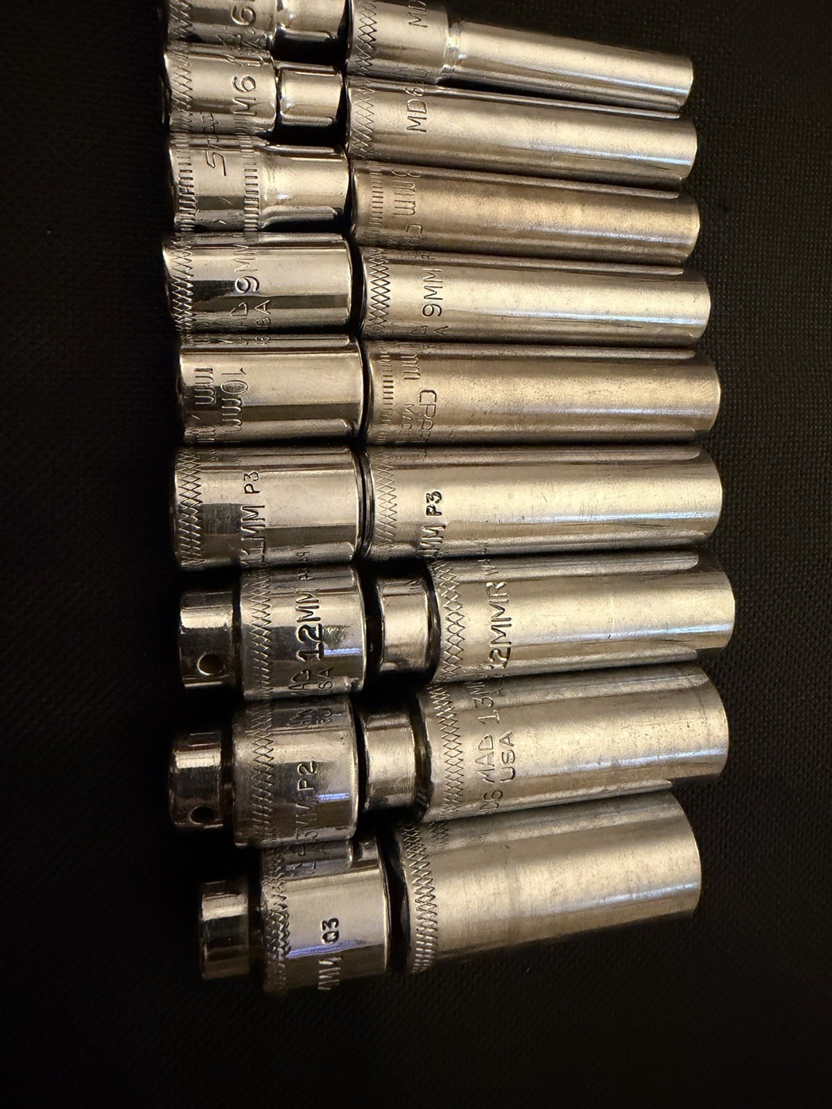 Mac Tools 18 Piece 1/4” Chrome Socket Deep – Deep – Shallow – M6 – MD6 – 6-14