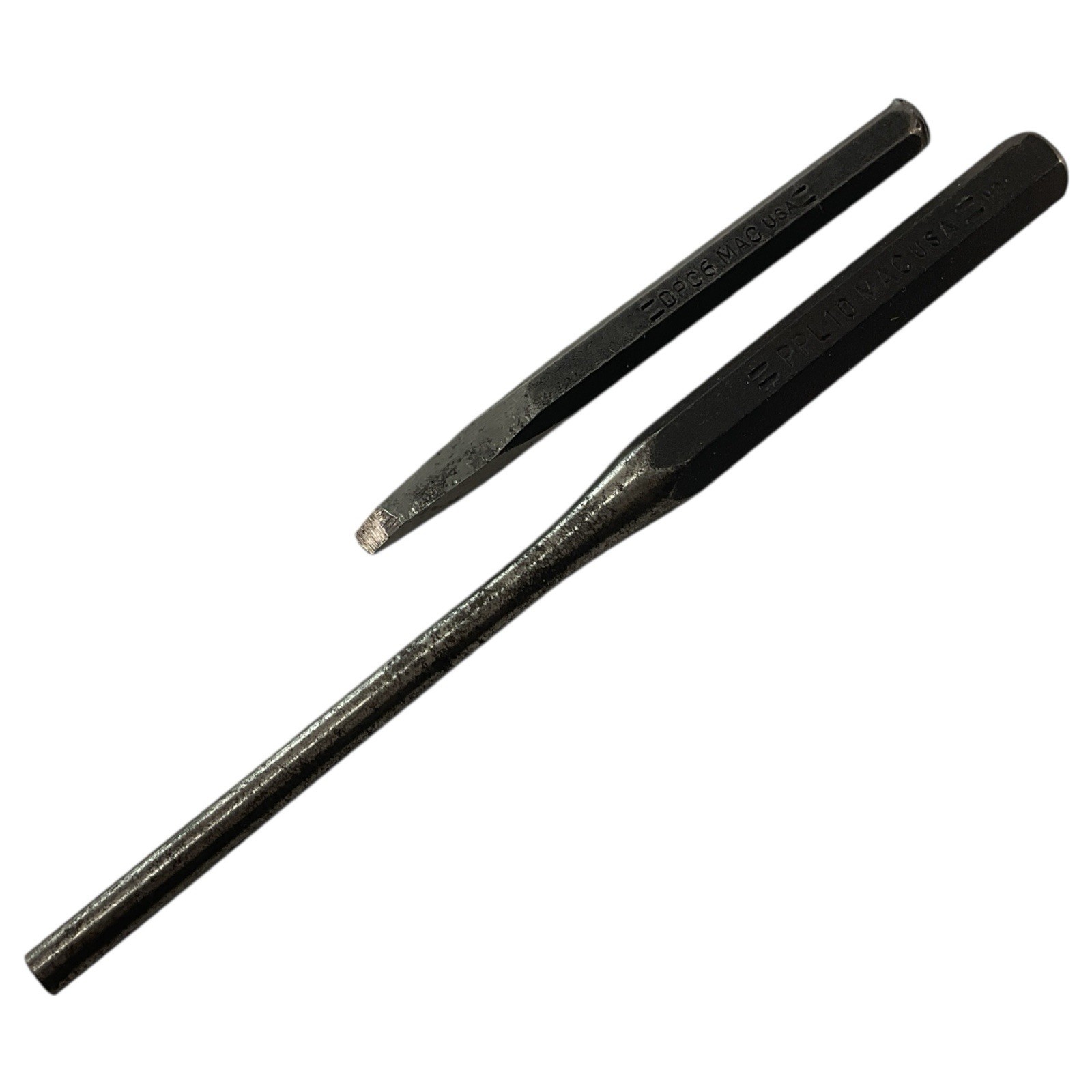 Mac Tools Pin Punch & Chisel Set PPL10 DPC6 Lot of 2 USA Professional Mechanic