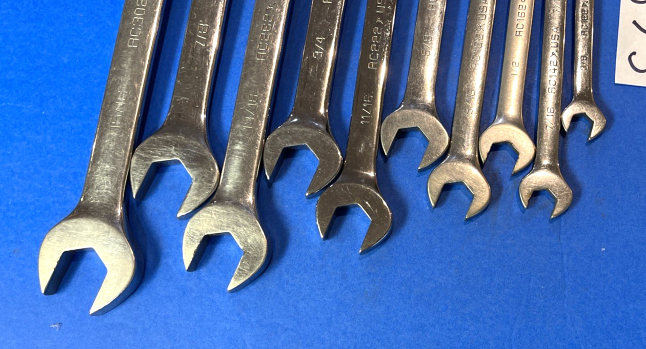 MATCO TOOLS 10 PIECE SAE. COMBINATION WRENCH SET 12 POINT 3/8 TO 15/16 INCH