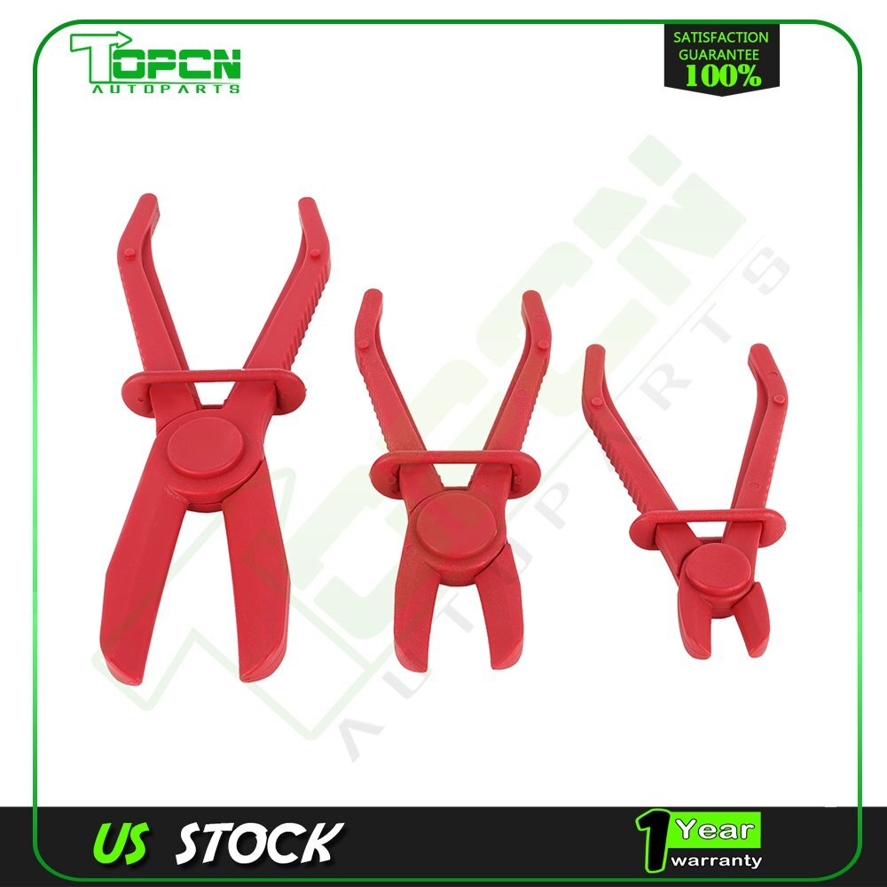 3Pcs Flexible Hose Clamp Set Clamping Pliers Radiator Brake Fuel Pipe Tools