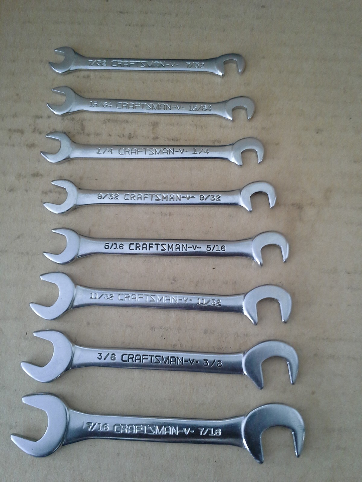 Sears Craftsman 9_4306 Sears Super-tuff 8 Piece Open End Ignition Wrench Set USA