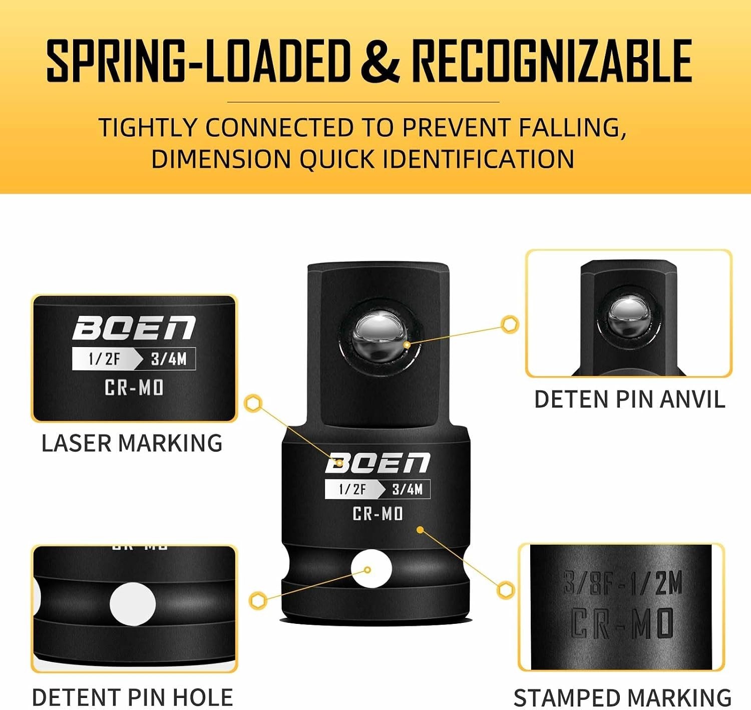 Boen 10pc Impact Socket Adapter Conversion Kit