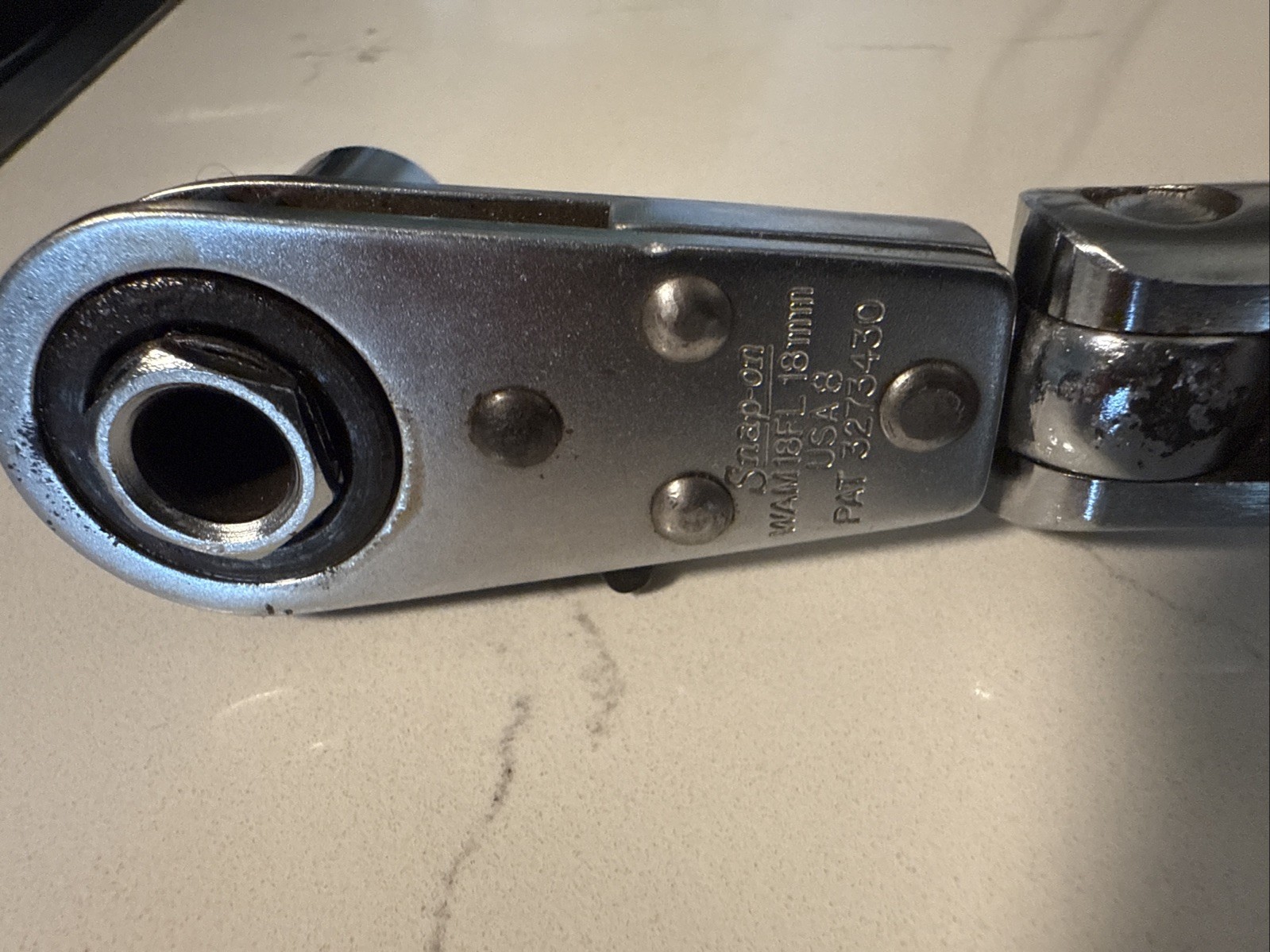 SNAP ON WAM-18FL 18mm Double Joint Flex Ratchet 18-Inches Long USA