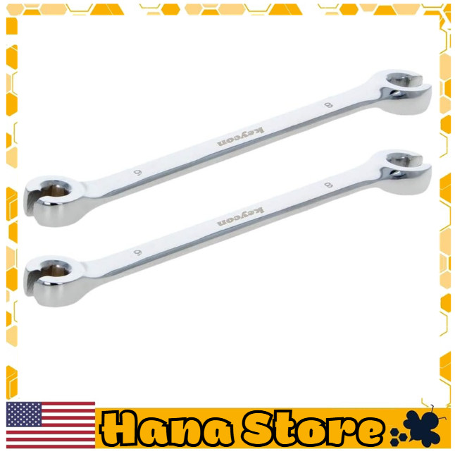 Flare Nut Wrench, 6Mm X 8Mm Metric Double Open End, 2 Pcs