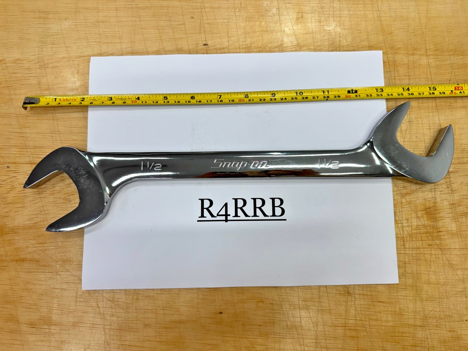 Snap-on Tools USA NEW 1-1/2″ SAE 4 Way Open-End Angle Head Chrome Wrench VS48B