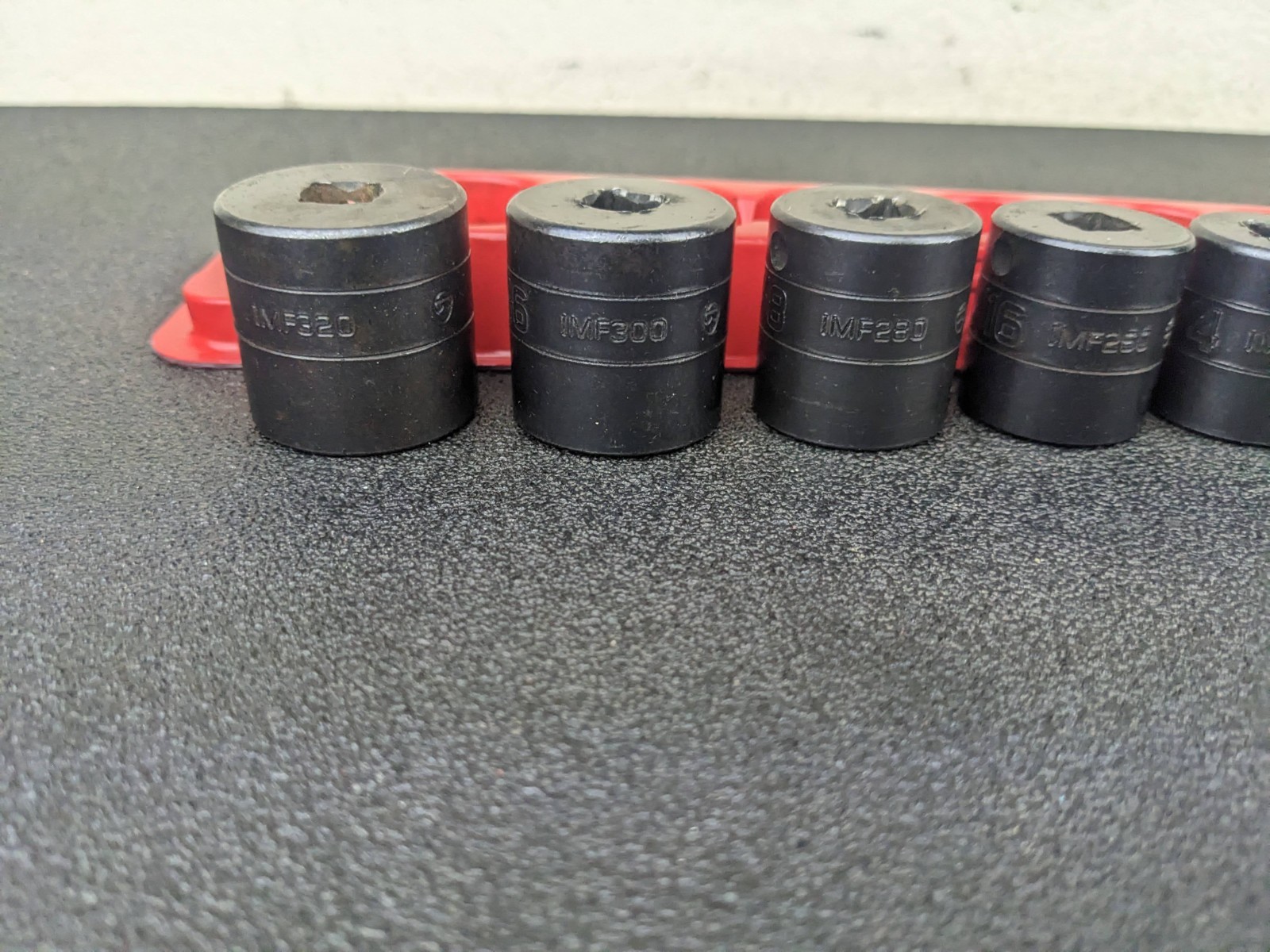 #bm391 Snap On Tools 12 Piece SAE Short 3/8 Impact Sockets Shallow Sockets