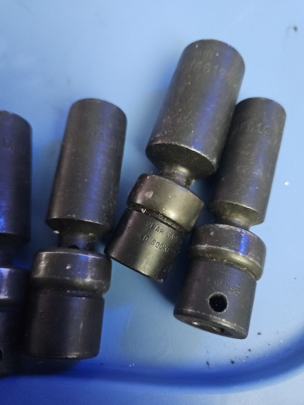 Vintage 8pc. NAPA 3/8″ Drive Deep Metric Impact Joint🧰Swivel Universal Sockets