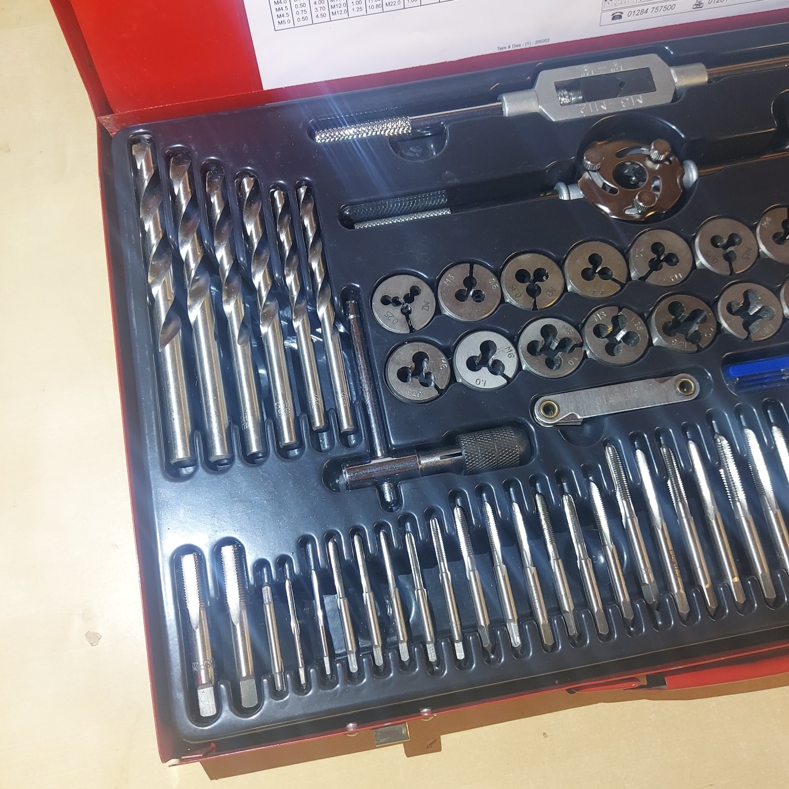 Sealey AK3076 76 Piece Tap & Die Set – Metric Fine & Coarse Metal Case