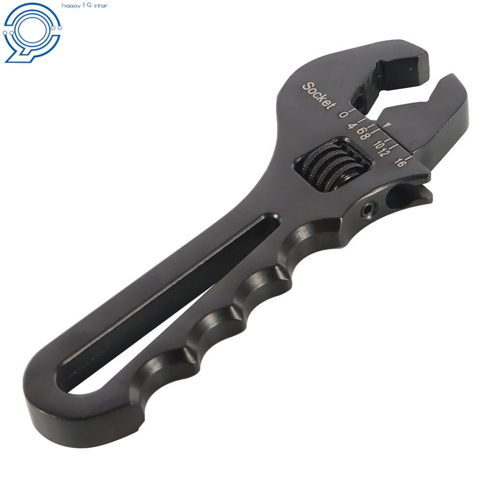 3AN-16AN Adjustable Wrench Tool For Hose End Fitting Black Aluminum