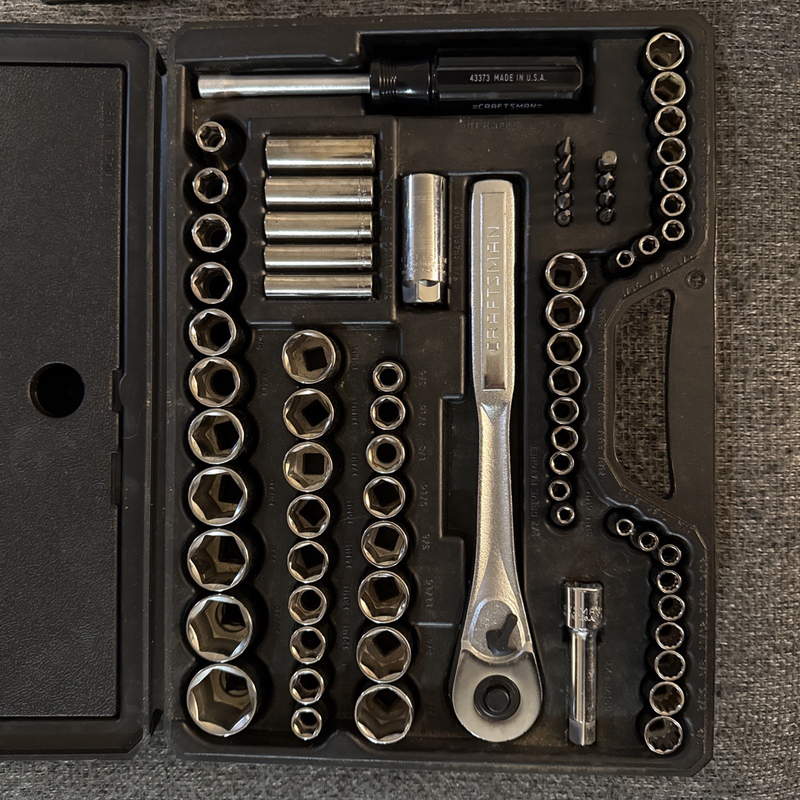 Craftsman 33675 – 75pc Metric & SAE Socket Set 1/4″ 3/8″ 1/2″ MADE IN USA