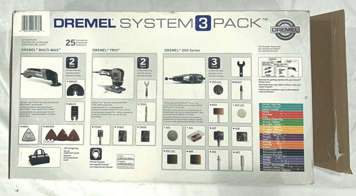 🛠️ Kit Dremel Multi-Max 3 Outils + 25 Accessoires & Sac Transport 🎒