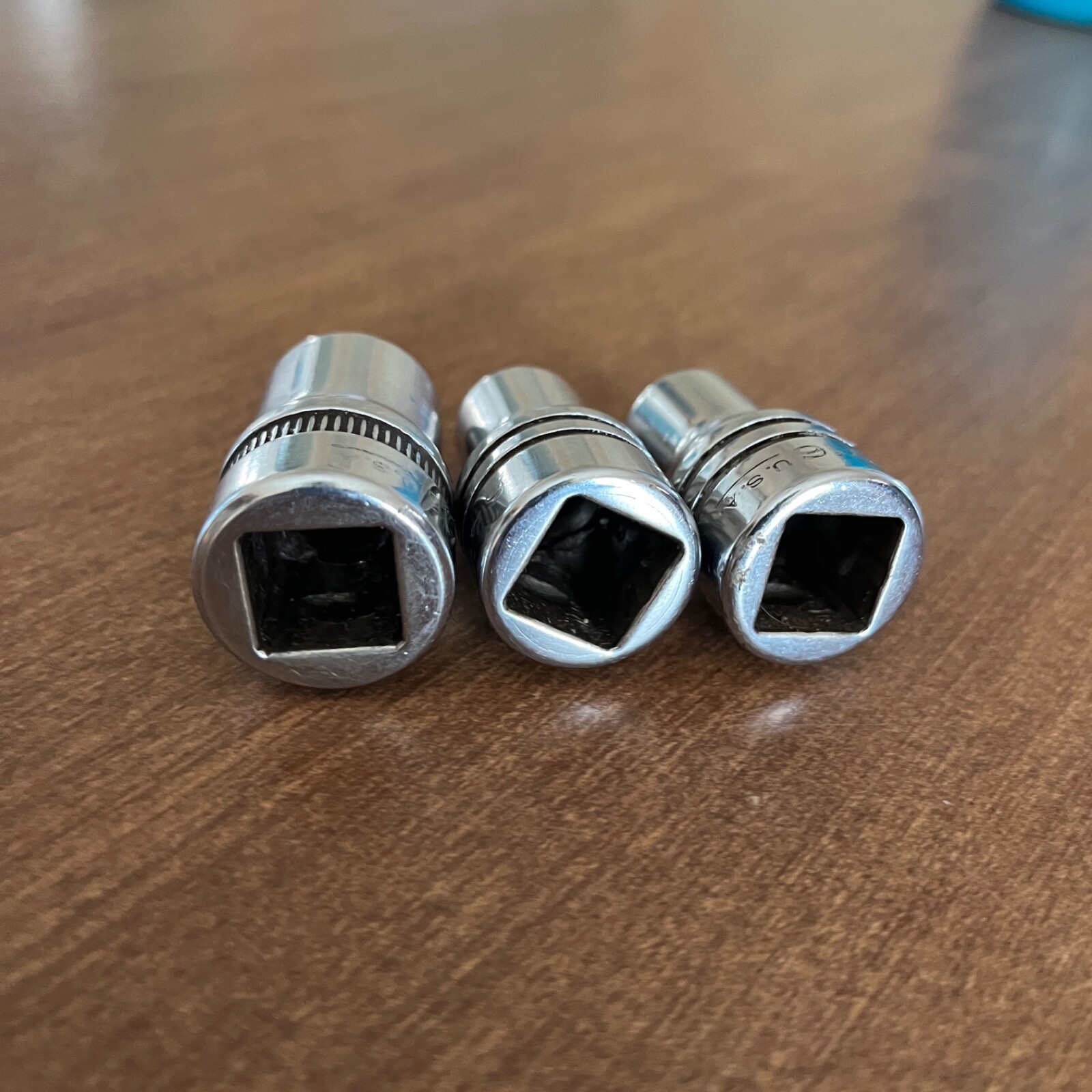 Indestro Super 9/16″ & 7/16” Shallow Chrome Socket 1/2″ Drive 1218 set of 3
