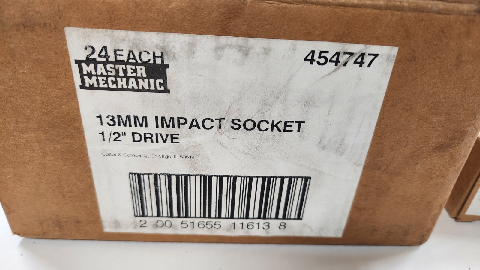 1/2″ drive x 13mm 6-point impact socket shallow standard MADE IN USA – LOT of 3