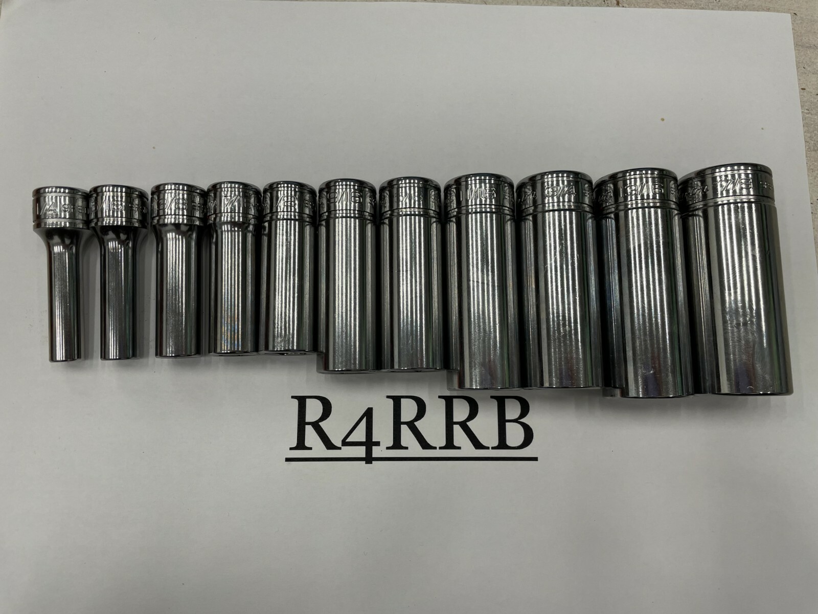 Snap-on Tools USA NEW 11pc 3/8″ Drive SAE 6 Point Deep Chrome Socket Set 211SFSY