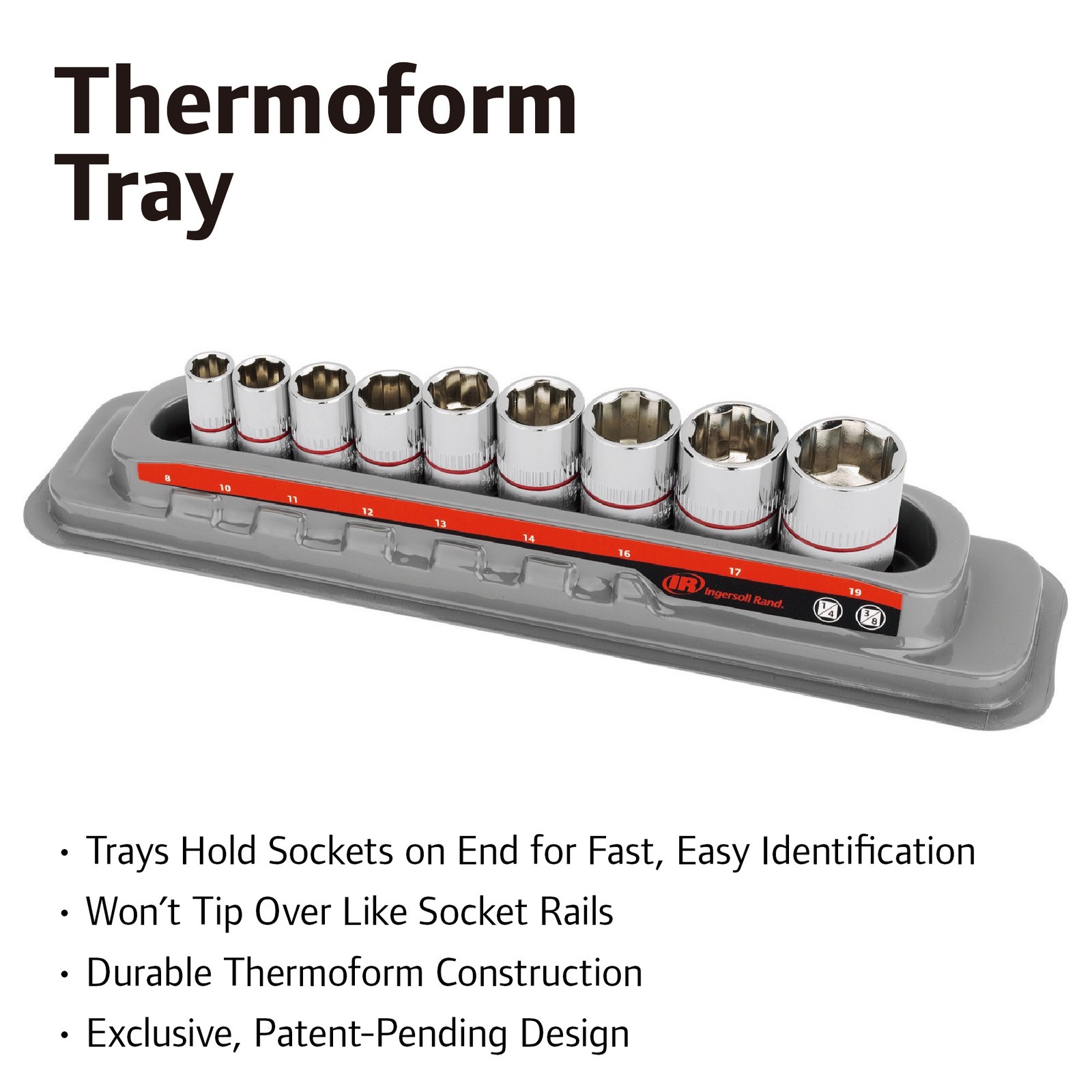 Ingersoll Rand 9 Piece Tech Solutions Metric Non-Slip Socket Set – 752039X