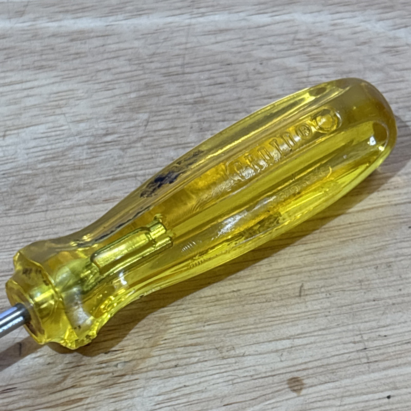 Proto Phillips Screwdriver Clear Yellow Hard Handle 5.25″ Long 9680 USA