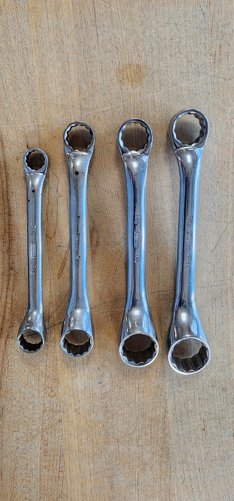 Vintage Snap-On XS2226 XS2024 XS1820 XS1416 Offset Box End Wrench Lot USA Made