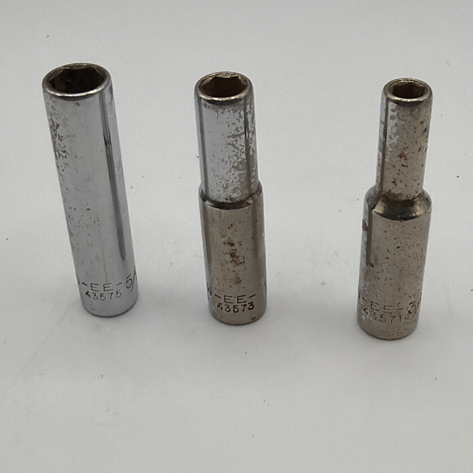 Craftsman USA Deep Well Socket 3/16, 1/4, 5/16″ 6 Point 1/4″ Drive EE 3 Sockets