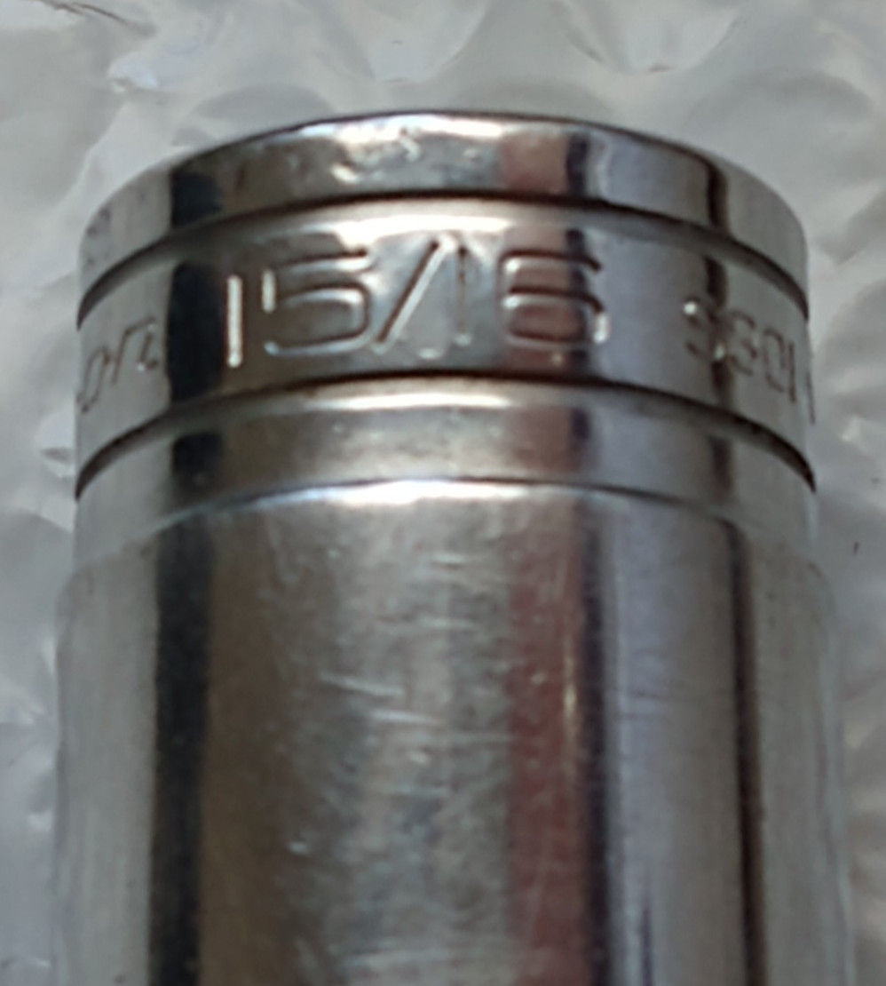 SNAP ON S301, 1/2″ DRIVE, 15/16″ SOCKET, 3.25″ DEEP/HIGH, 12 POINT.